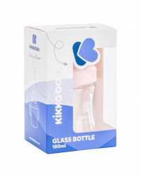 KikkaBoo flašica staklena sa ručicama 180ml pink ( KKB20090 ) - Img 2
