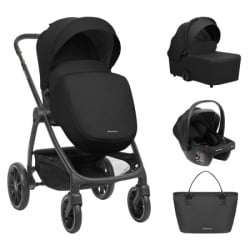 KikkaBoo Kolica Modena 3in1 set sa I-SIZE autosedištem i tvrdom korpom Black ( KKB11259 )-1