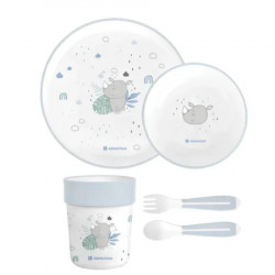 KikkaBoo set posuđa 4 dela Savanna Blue ( KKB40139 )