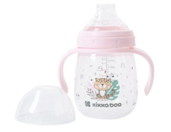 KikkaBoo šolja sa silikonskim piskom Savanna 240ml pink ( KKB31061 )