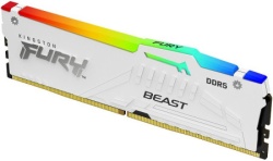 Kingston DDR5 16GB 6000MT/s FURY BEAST RGB, CL36 1.35V, White, Memory Kit ( KF560C36BWE2A-16 )