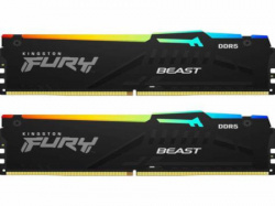 Kingston kf560c36bbeak2/64 fury beast 64gb(2x32gb)/dimm/ddr5/6000mhz/crna memorija ( KF560C36BBEAK2-64 )