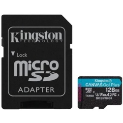 Kingston SD Card 128GB, Canvas Go! Plus, SDXC Class10 UHS-1 U3 V30 ( SDG4/128GB )