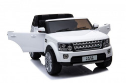 Land Rover Discovery Licencirani Dvosed sa kožnim sedištima i mekim gumama - Beli - Img 3