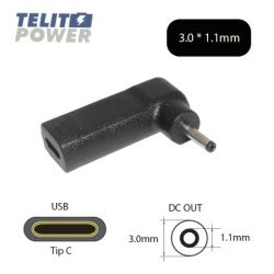 Laptop adapter za napajanje - DC konektor USB-C na 3.0x1.1mm ( 4859 )
