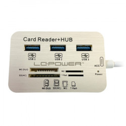 LC-Power USB HUB 3 port LC-HUB-C-CR USB-C - 3xUSB 3.0/card reader - Img 3