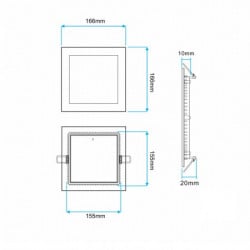 LED ugradna panel lampa 12W dnevno svetlo ( M12UK/W ) - Img 2