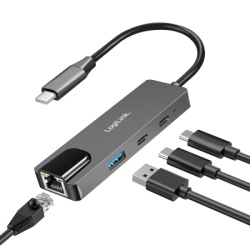 Logilink Type C HUB, 1 x 2.5 Gb LAN, 1x USB-A 3.0, 2 x USB Type C 2.0 ( 5814 )-3