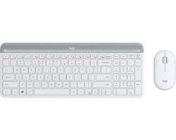 Logitech MK470 wireless desktop US bela tastatura + miš - Img 1