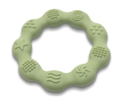 Lorelli silikonska glodalica za bebe ring - natural fresh green ( 10210920004 ) -1