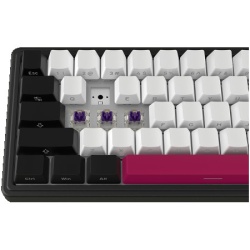 Lorgar Wireless mechanical gaming keyboard Pro, 2.4 GHz, Backlight, Toxic Purple switches, black red white ( LRG-KBP70MW-BK-US ) -8