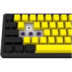 Lorgar Wireless mechanical gaming keyboard Pro, 2.4 GHz, Toxic Purple switches, black yellow ( LRG-KBP70MW-YL-US ) -8