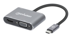 Manhattan 130691 usb-c - vga/hdmi/usb 3.0/pd 87w  Docking station -1