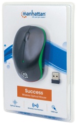 Manhattan Success 179393, Black/Green Miš Wireless -3