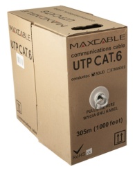 Maxcable kabel utp cat. 6, bakar, pvc jacket, 305m ( max013 )