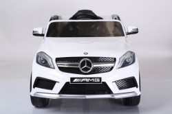 Mercedes A 45 AMG Licencirani auto za decu na akumulator sa kožnim sedištem i mekim gumama - Beli - Img 3