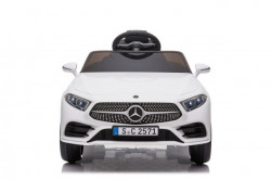 Mercedes CLS 350 Licencirani auto na akumulator sa kožnim sedištem i mekim gumama - Beli - Img 7