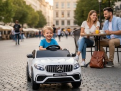 Mercedes GLC 63 - Beli Dečiji automobil na akumulator