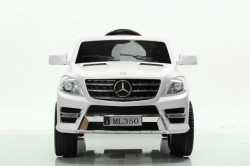 Mercedes ML 350 Licencirani auto na akumulator sa kožnim sedištem i mekim gumama - Beli - Img 2