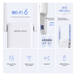 Mercusys ME80X V1.0, AX3000 Wi-Fi 6 Range Extender ( 6299 )-5