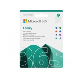 Microsoft M365 family English Sub1YR central / eastern Europe only medialess P10 ( 6GQ-01890 )