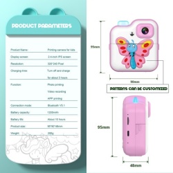 Mini camera printer q6 pink ( R2282 )-6