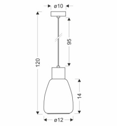 Moldo Viseća Lampa Crna 1x40W E27 ( 15060 )-2
