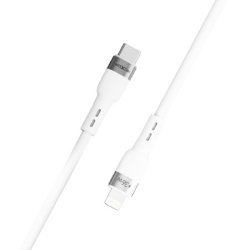 Moxom mx-cb185 silicone type c na lightning 36w 1m beli USB data kabal ( u2163 )