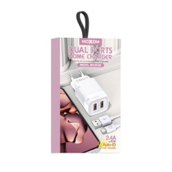 Moxom mx-hc128 2.4a 2xusb type c beli Kucni punjac ( P1105 )-2