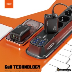 Moxom mx-hc158 qc3.0 65w type-c na type-c crni Kucni punjac ( P1132 )-3