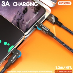 Moxom Usb data kabal mx-cb210 180 rotation 3a type c 1.2m crni ( U2072 )-3