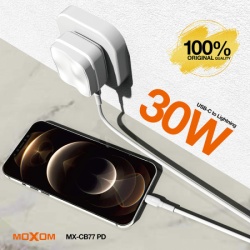 Moxom Usb data kabal mx-cb77 pd 30w type-c na lightning beli ( U2200 )-4