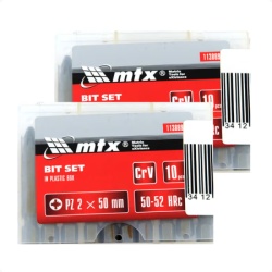 MTX 113889 Set bitova PZ2 , 50mm, 45X čelik, 10 delova u plastičnoj kutiji ( MTX 113889 )