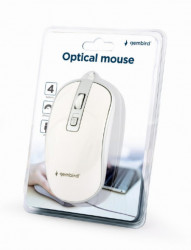 MUS-4B-06-WS Gembird Opticki mis 800-1200Dpi 4-button 99mm white/silver USB - Img 2