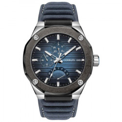 Muški cerruti srebrni sportsko elegantni ručni sat sa plavim kožnim kaišem ( ciwgf2008003 ) - Img 4