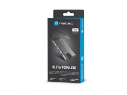 Natec FOWLER PLUS, USB Type-C 6-in-1 Multi-port Adapter Grey ( NMP-1690 )  - Img 3