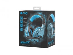 Natec Fury Hellcat gaming headset with volume control, LED backlit black/blue ( NFU-0863 )  - Img 4