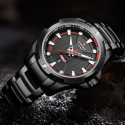 Naviforce 9161 black muški sat sa metalnom narukvicom