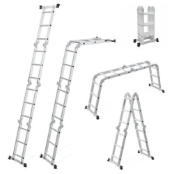 Norvel zglobne sklopive aluminijumske merdevine 4x3 stepenika do 3.75m ( KLK-LD-01 )