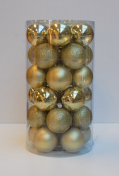 Novogodišnji set od 30kom ukrasnih kuglica 6cm - Zlatni ( 19014 ) - Img 2