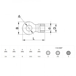 Okasta stopica 6,4mm ( SSZ6 ) - Img 2