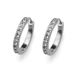 Oliver Weber hoop classic crystal mindjuše sa swarovski belim kristalom ( 22105r )