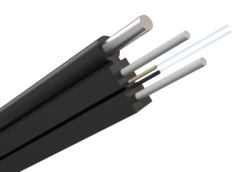 Optički kabl 4 vlakna (4J) sa čeličnom sajlom, FTTH Drop, 1.00mm SM, 657A1, LSZH, 1 km ( OP117 )