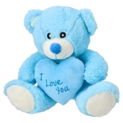 Ozzo plush igračka plišana meda plavi 20cm i love you ( 879128 )