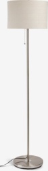 Podna lampa V145cm bruš. čelik