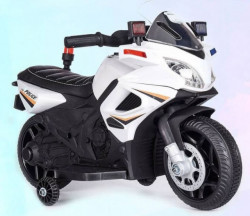 Police Mini motor za najmlađe na akumulator - Beli