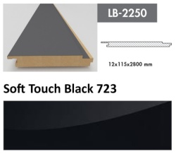 Profil Zidni MDF LB-2250 Soft Touch Black (723) 2800x115x12mm ( 026-034 )