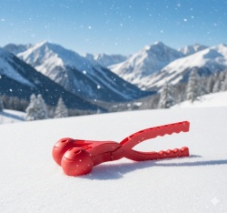 Prosperplast Dupla Kasika za pravljenje grudvi - Crvena ( 291761-R )