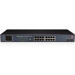 Provision 16-port Giga PoE switch 250Wza video nadzor ( poes-16250gcl+2sfp )