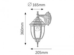 Rabalux Nizza spoljna zidna svetiljka ( 8451 ) - Img 3